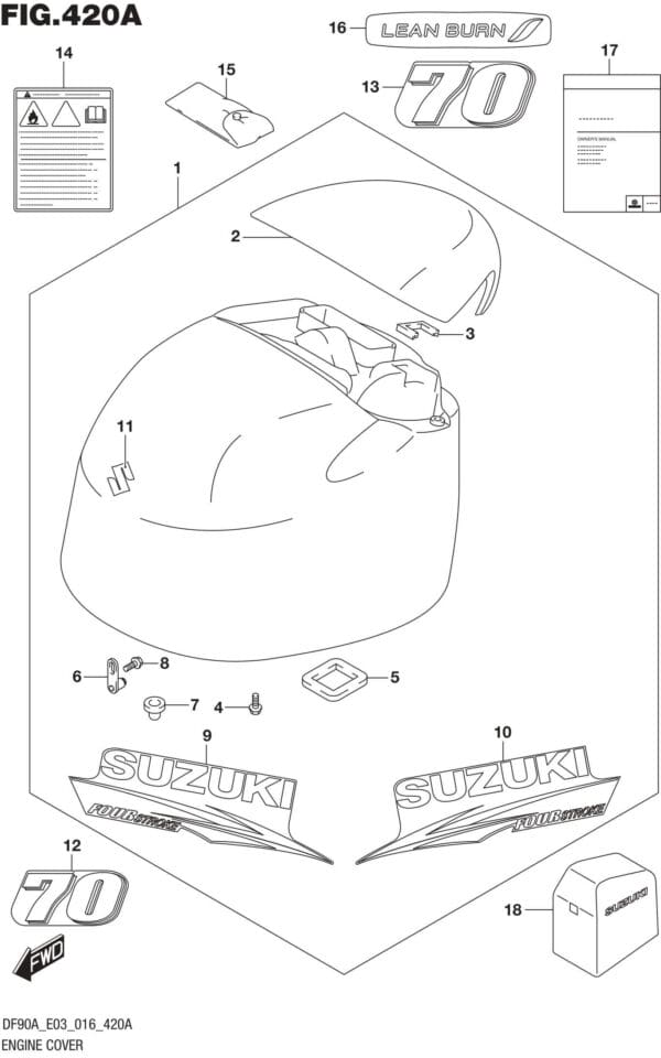 Engine Cover (DF70A E03)