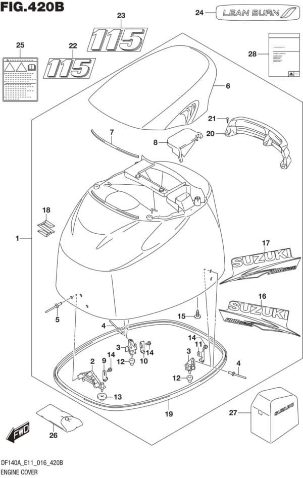 Engine Cover (DF115AT E11)