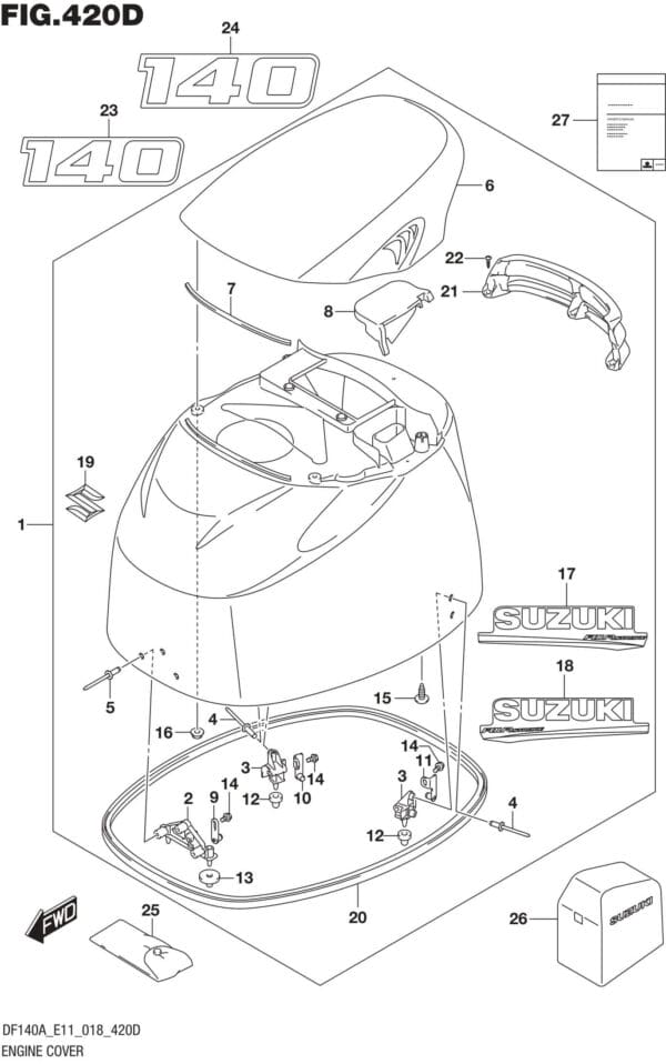 Engine Cover (DF140AT E11)(DF140AZ E11)