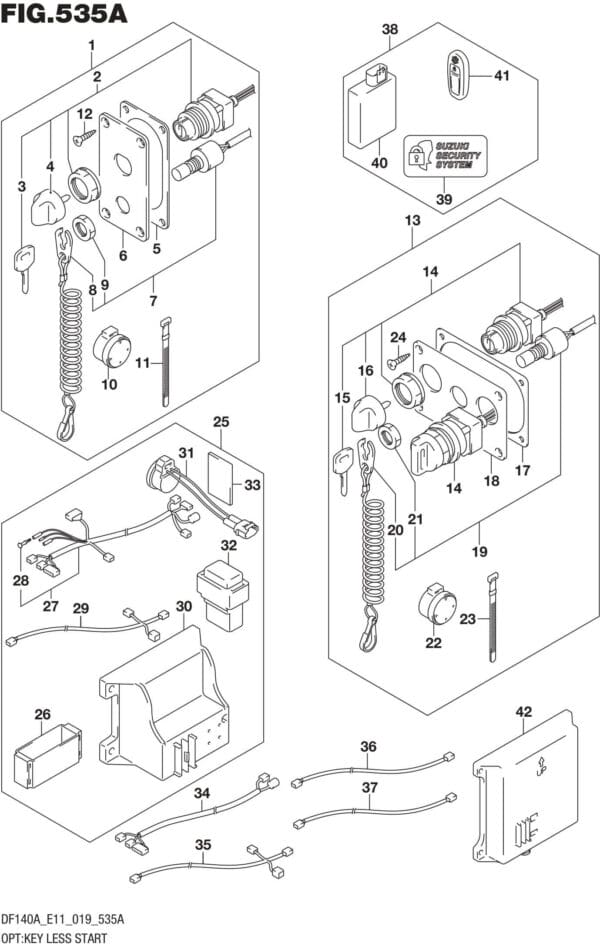 DF100AT,115AT,AZ,AST,140AT,AZ-910001 OPT: Key Less Start (E11)(E03)