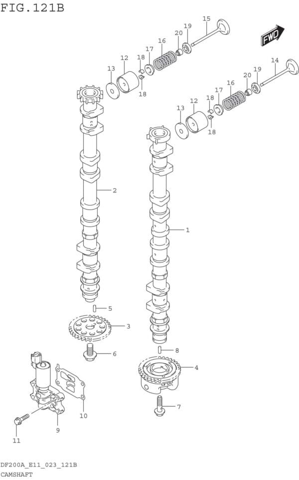 Camshaft ((DF200AT DF200AZ):(022 023))