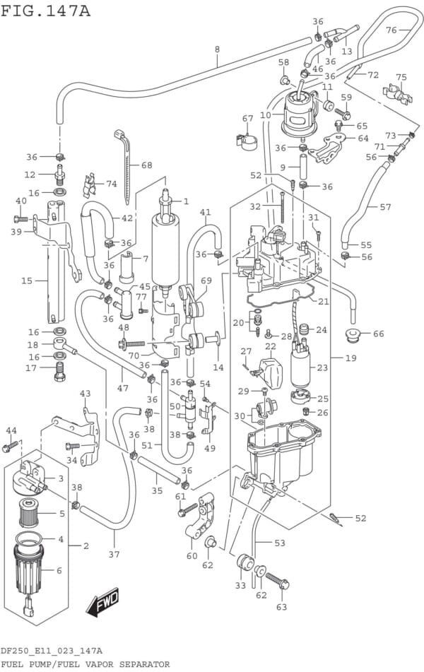 Fuel Pump/Fuel Vapor Separator (SEE NOTE)