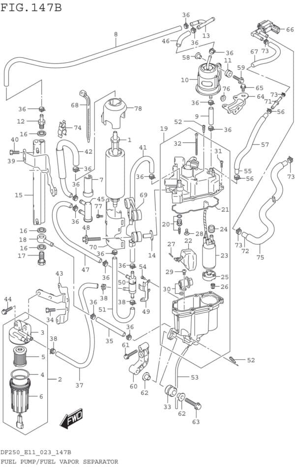 Fuel Pump/Fuel Vapor Separator (VIEW NOTE)