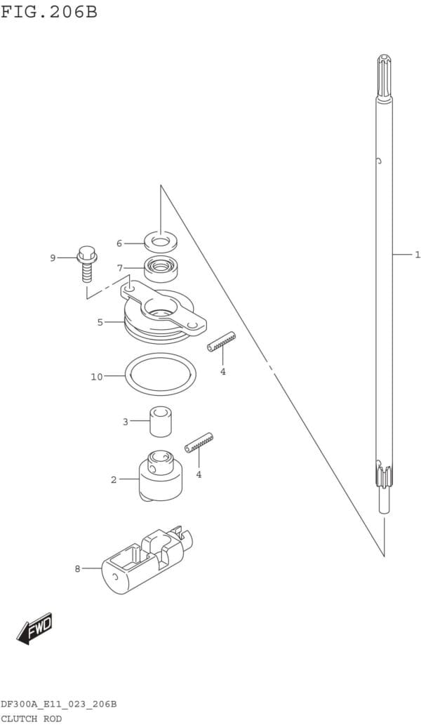 Clutch Rod (DF250ATSS)