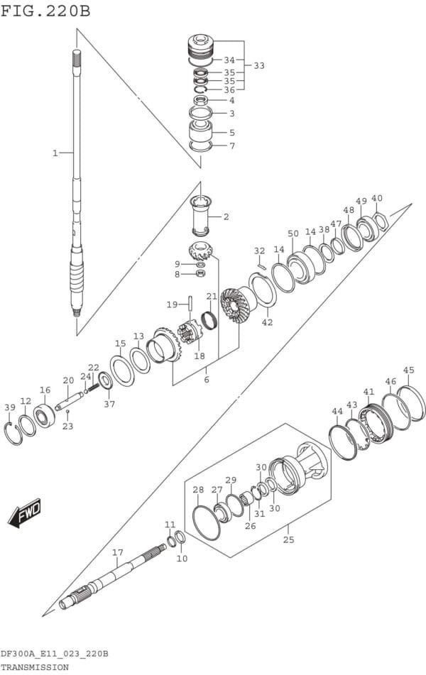 Transmission ((022 023):(DF300A DF250A))