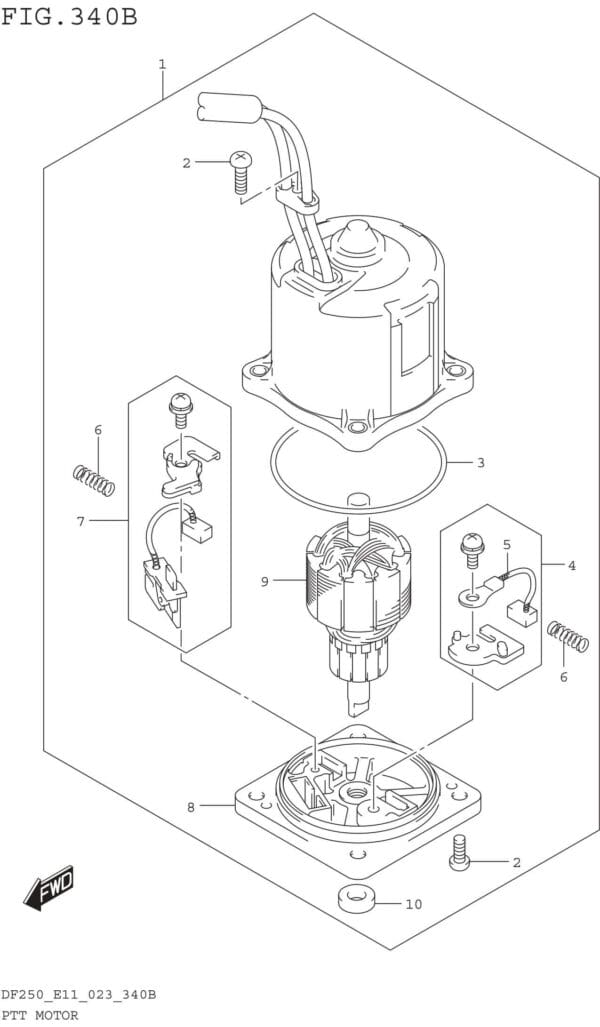 PTT Motor (W/TRANSOM(X) W/TRANSOM(XX))