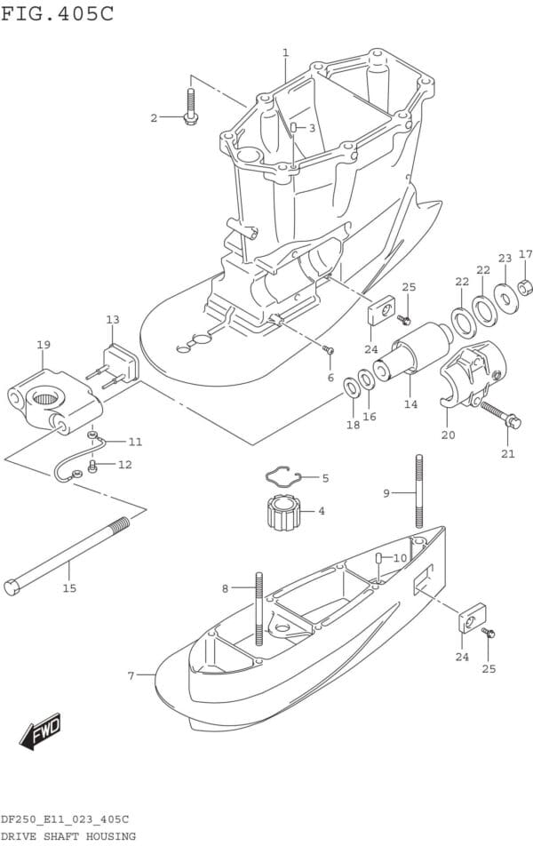 Drive Shaft Housing (SEE NOTE:W/TRANSOM (XX))