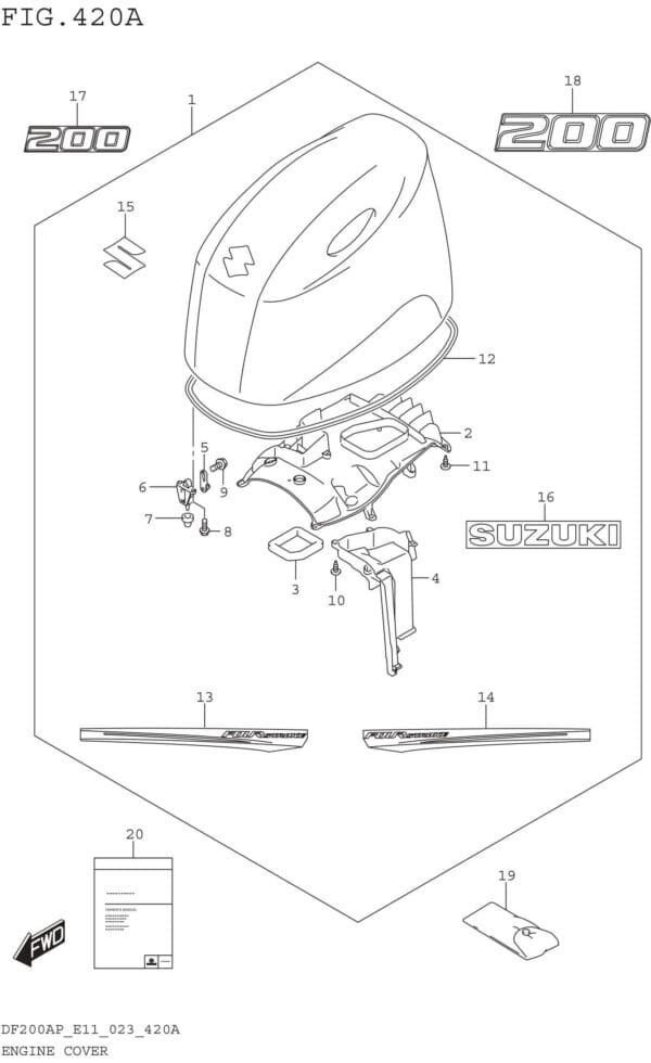 Engine Cover (DF200AP:020)