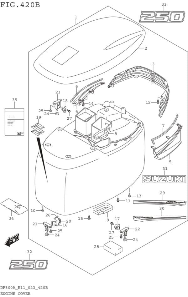 Engine Cover (020:DF250A)