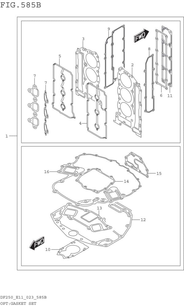 OPT: Gasket Set (DF250ST)