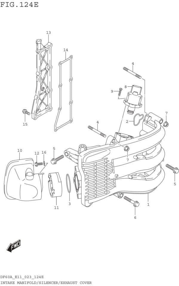 Intake Manifold/Silencer/Exhaust Cover (NOTE)