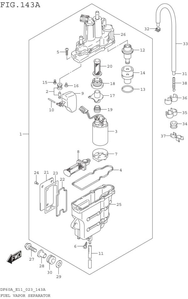 Fuel Vapor Separator (SEE NOTE)