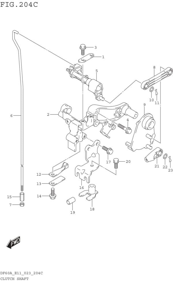 Clutch Shaft (DF40AST:E34)
