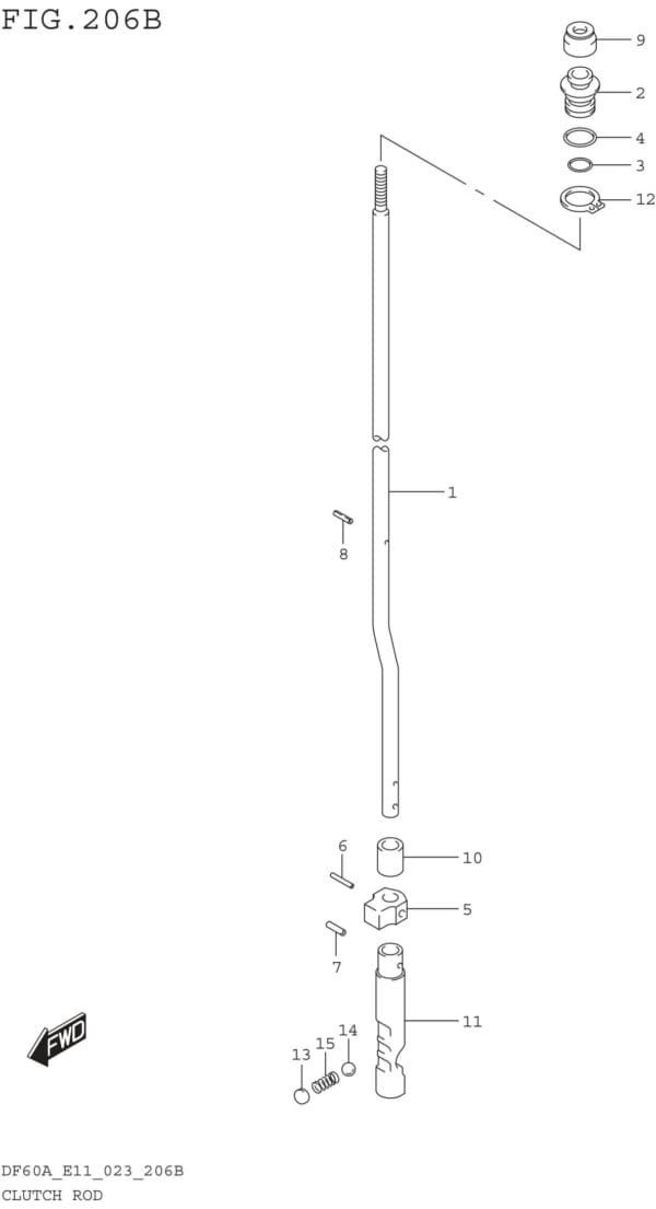 Clutch Rod ((DF40A DF50A DF60A):E03)