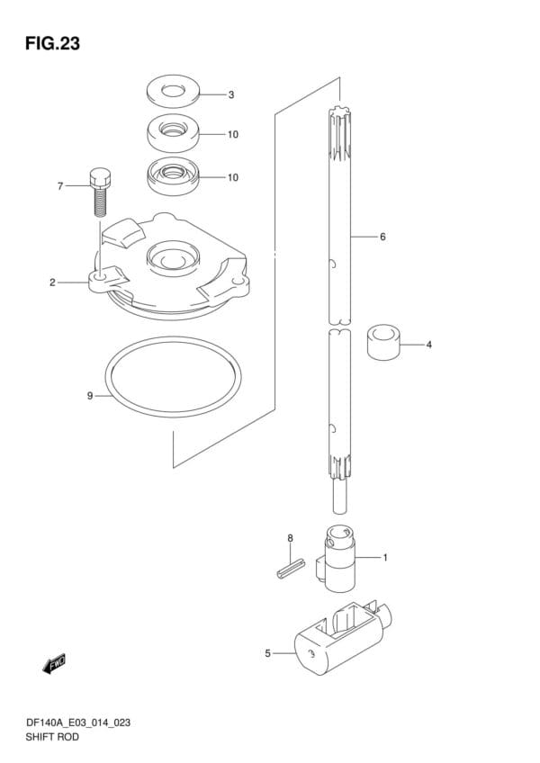 Shift Rod (DF115AT E03)