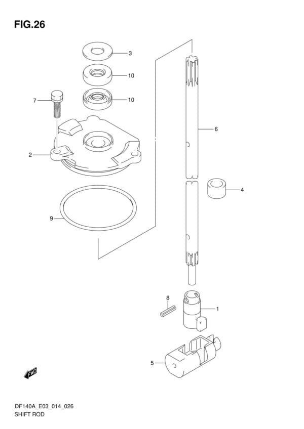 Shift Rod (DF140AZ E03)