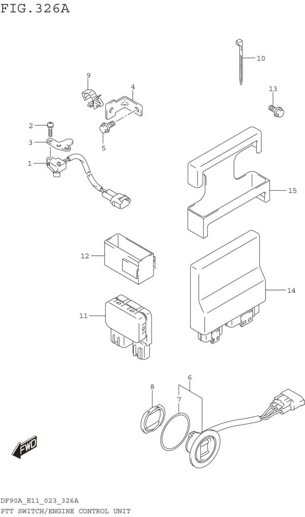 PTT Switch/Engine Control Unit (SEE NOTE:(20,21,22))