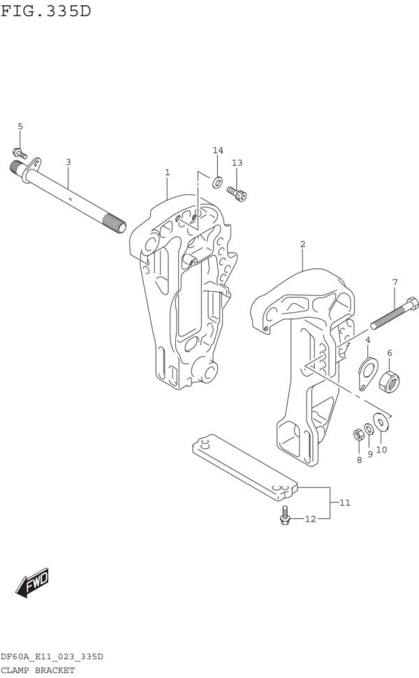 Clamp Bracket (DF40AST DF60A)