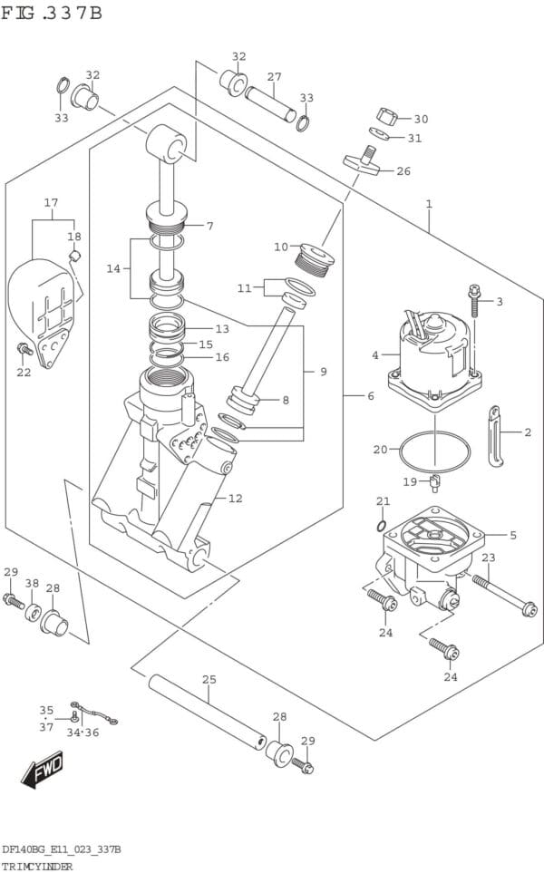 Trim Cylinder ((DF140BG DF140BZG):E11)