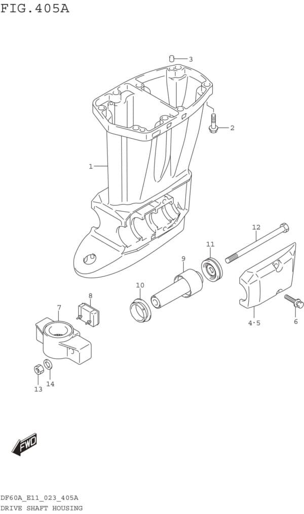 Drive Shaft Housing (SEE NOTE)