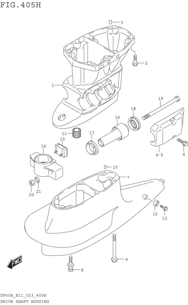 Drive Shaft Housing (SEE NOTE 1)