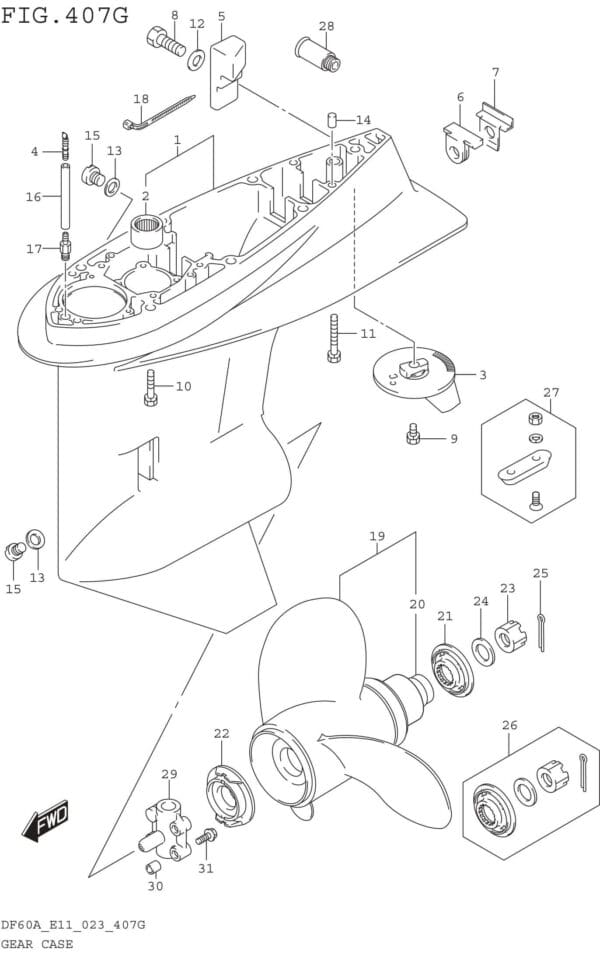 Gear Case (DF40ASVT:E34)