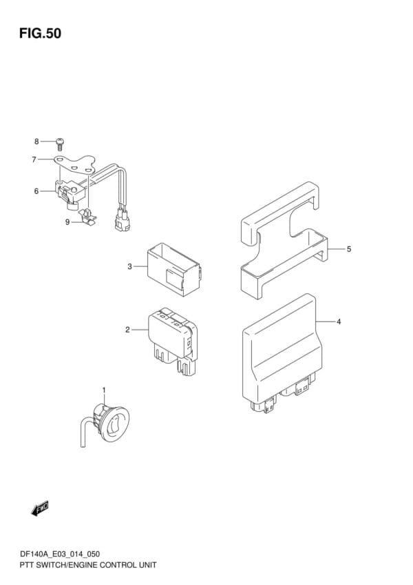 PTT Switch/Engine Control Unit (DF140AZ E03)