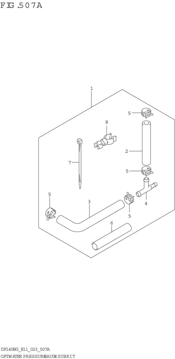 OPT: Water Pressure Gauge Sub Kit (DF115BG DF115BZG)