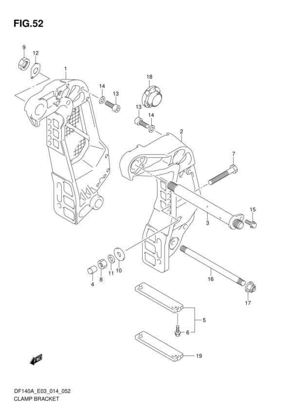Clamp Bracket (DF115AT E03)
