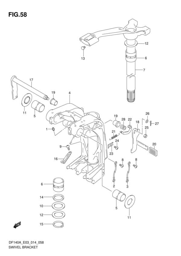 Swivel Bracket (DF115AZ E03)