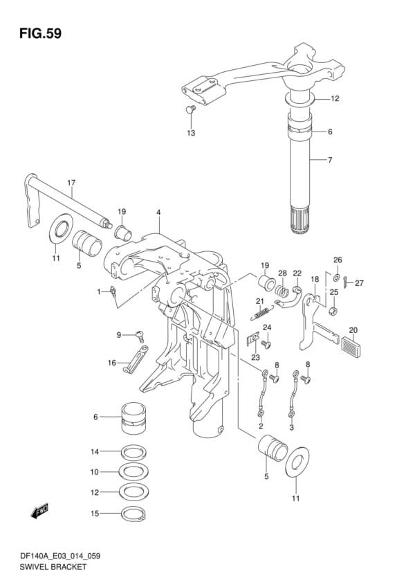 Swivel Bracket (DF140AT E03)