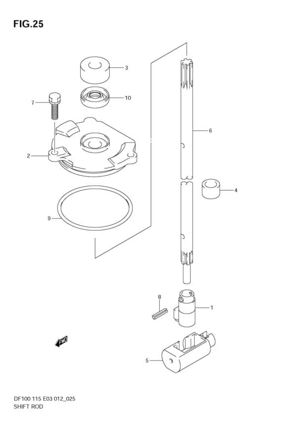 Shift Rod (DF115T)