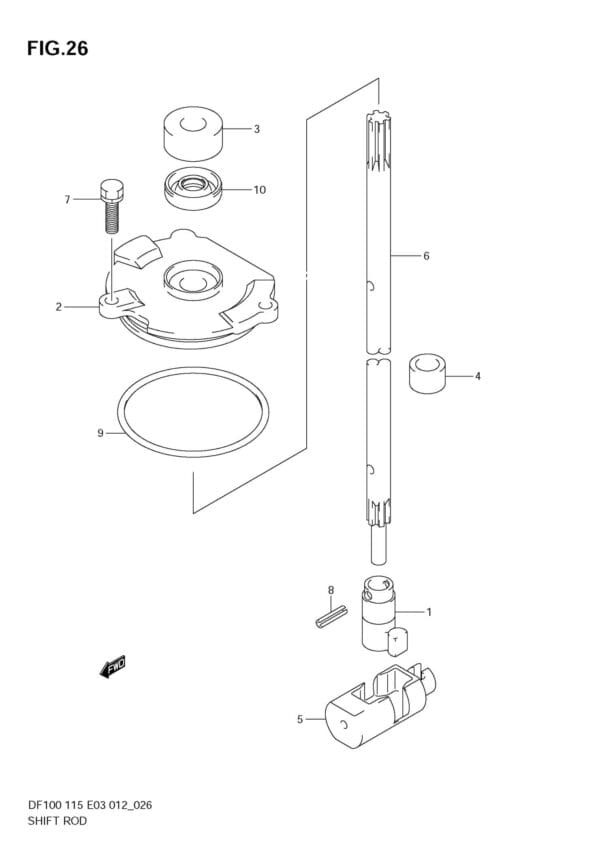 Shift Rod (DF115Z)
