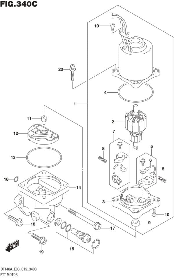 PTT Motor (DF115AZ E03)