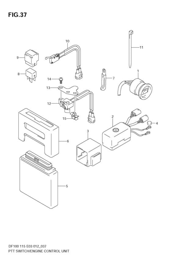 PTT Switch & Engine Control Unit (DF115T)