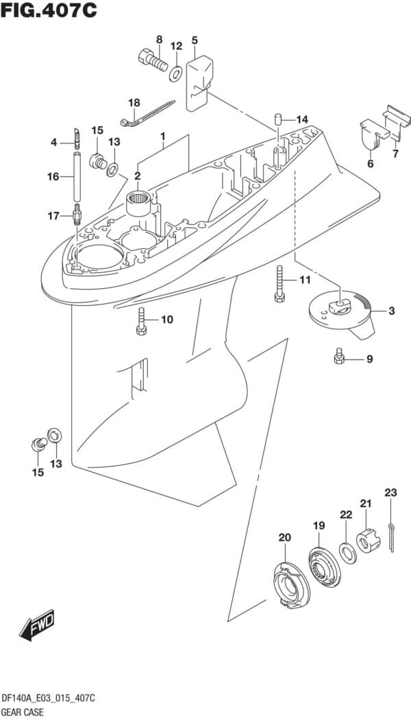 Gear Case (DF115AZ E03)