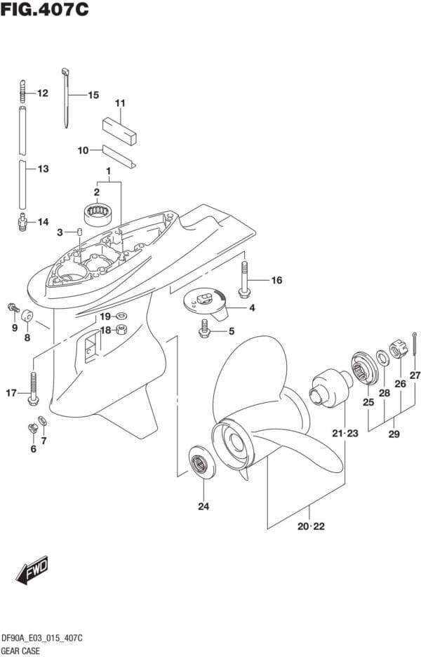 Gear Case (DF90A E03)