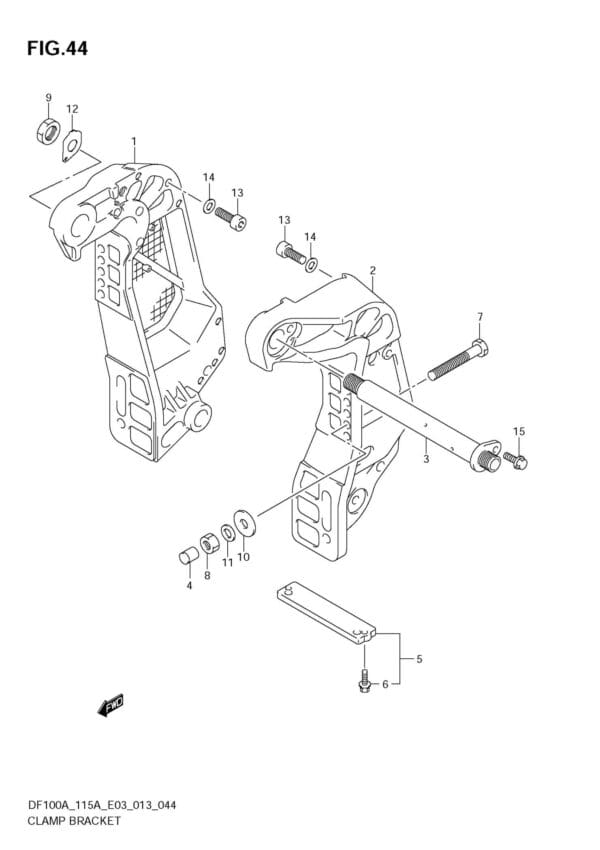 Clamp Bracket (DF115AT E03)