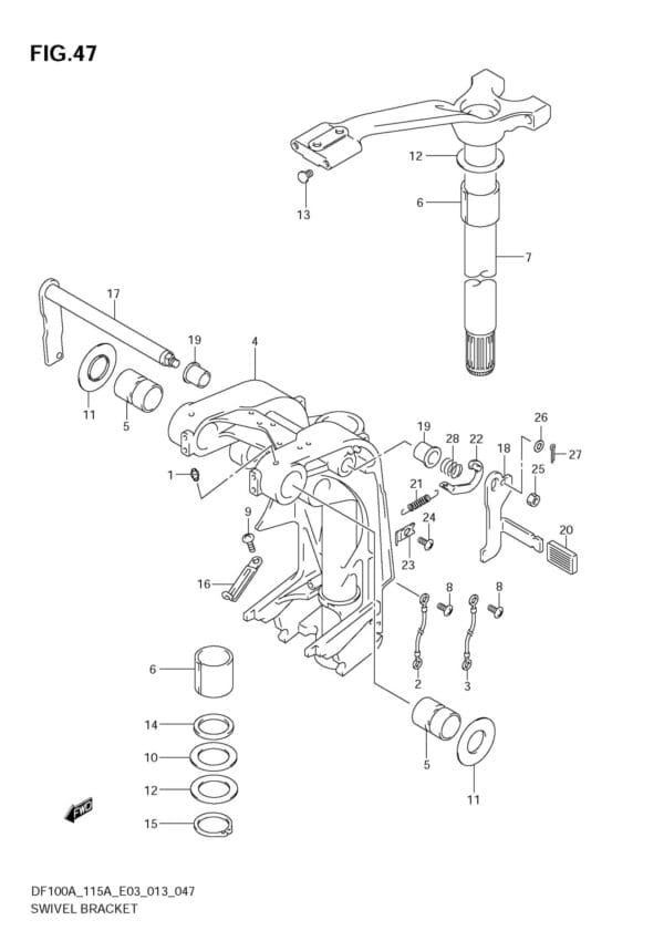 Swivel Bracket (DF115AT E03)