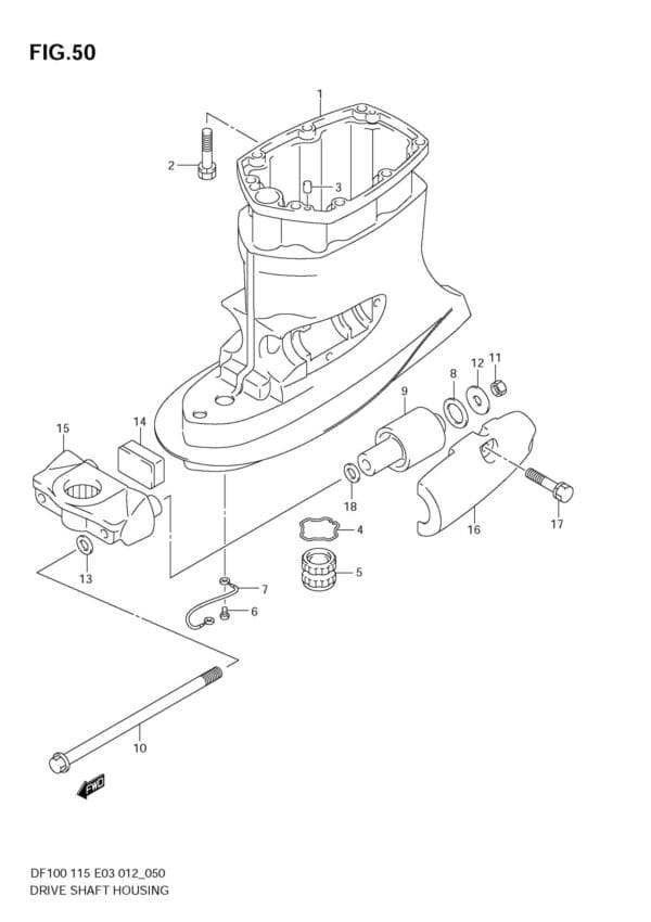 Drive Shaft Housing (DF115Z)