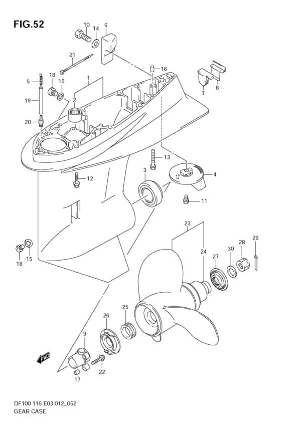 Gear Case (DF115T)