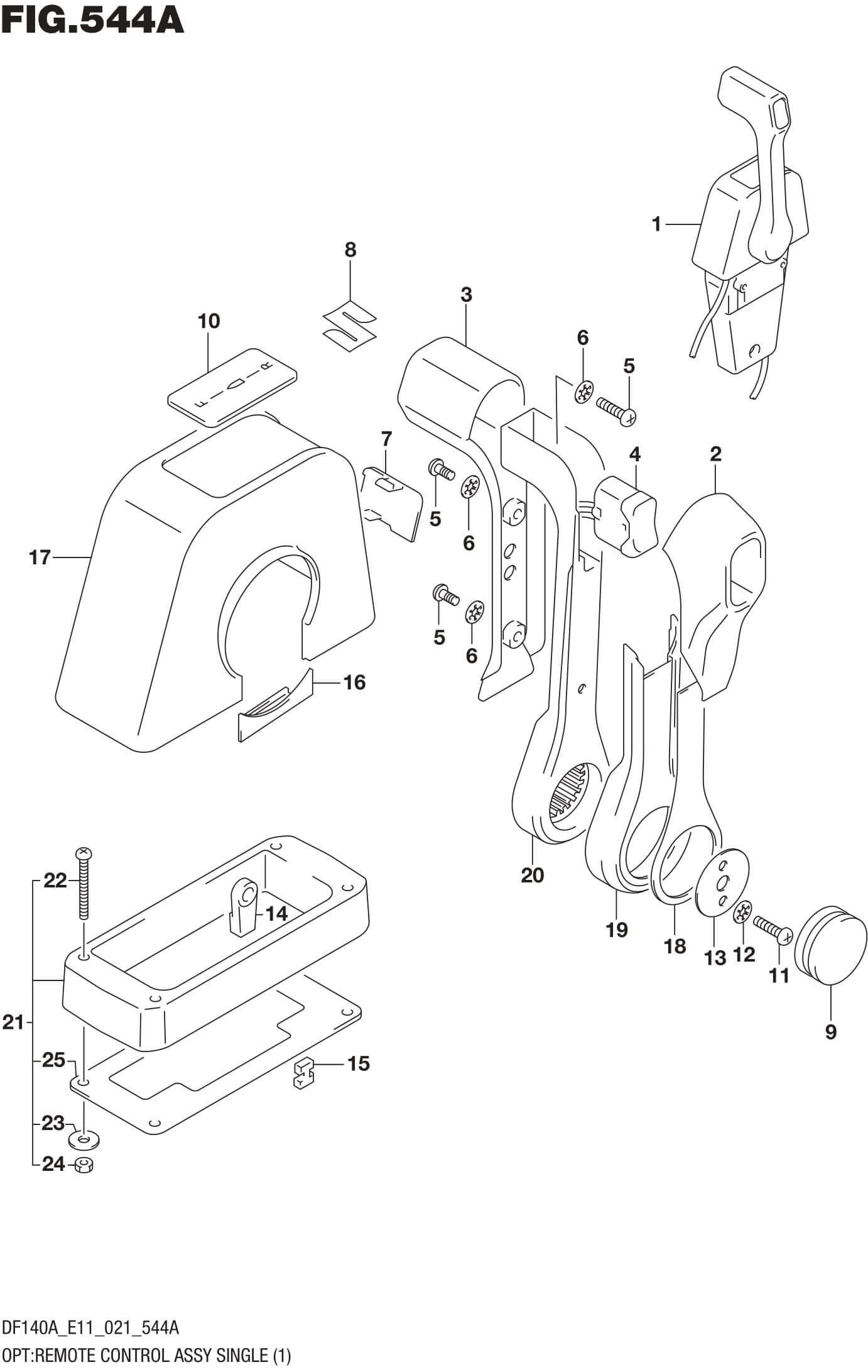 OPT: Remote Control Assy Single (1) | 66494 | Precision Marine