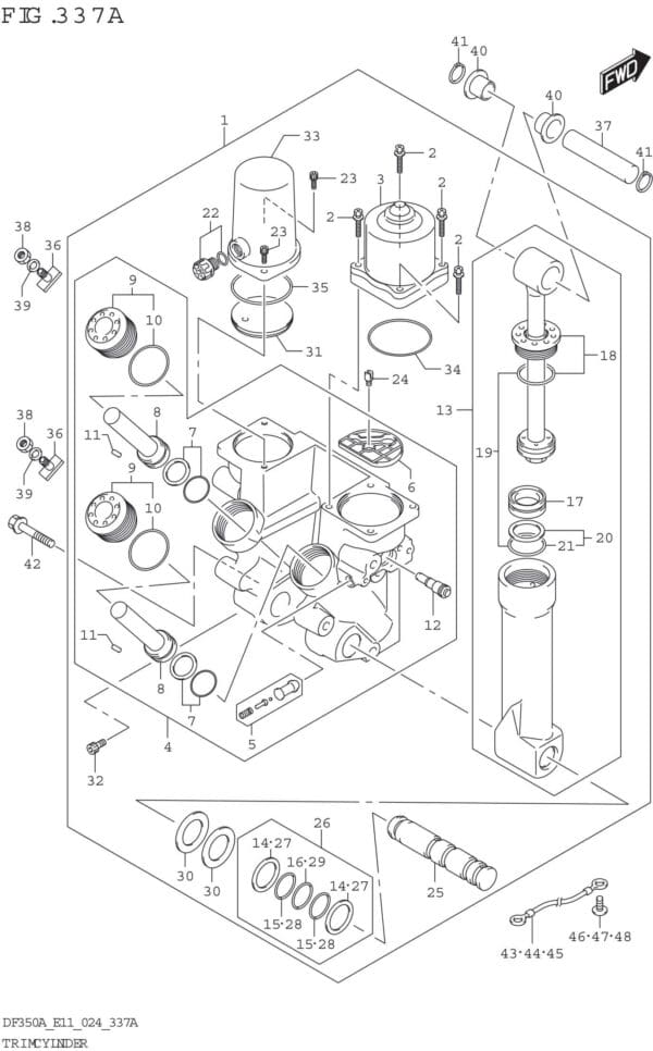 Trim Cylinder (DF350A DF325A DF300B)