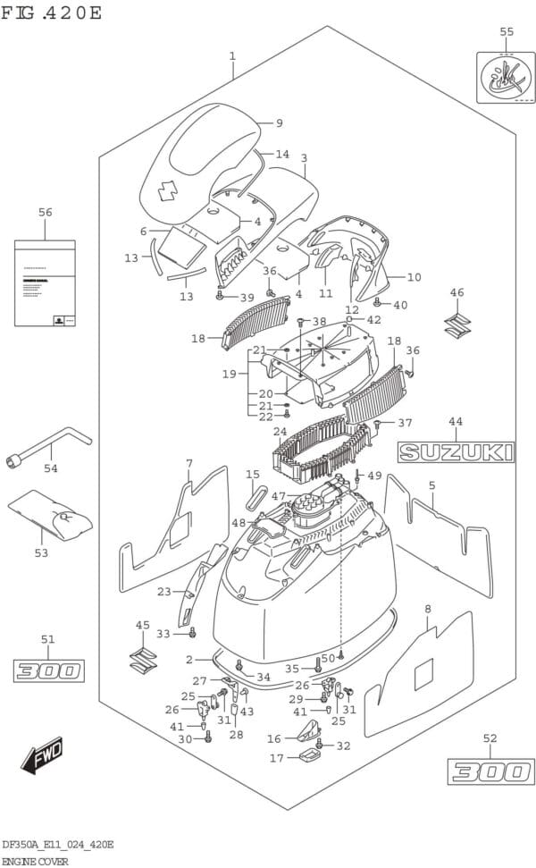 Engine Cover (DF300B DF300BMD)