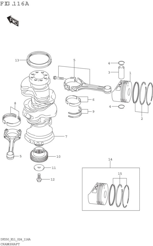 Crankshaft (DF200T DF200Z DF225T DF225Z DF250T DF250Z)