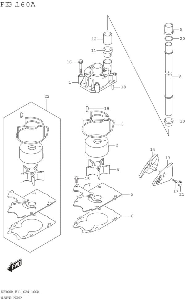 Water Pump ((DF300A DF250A):E11)