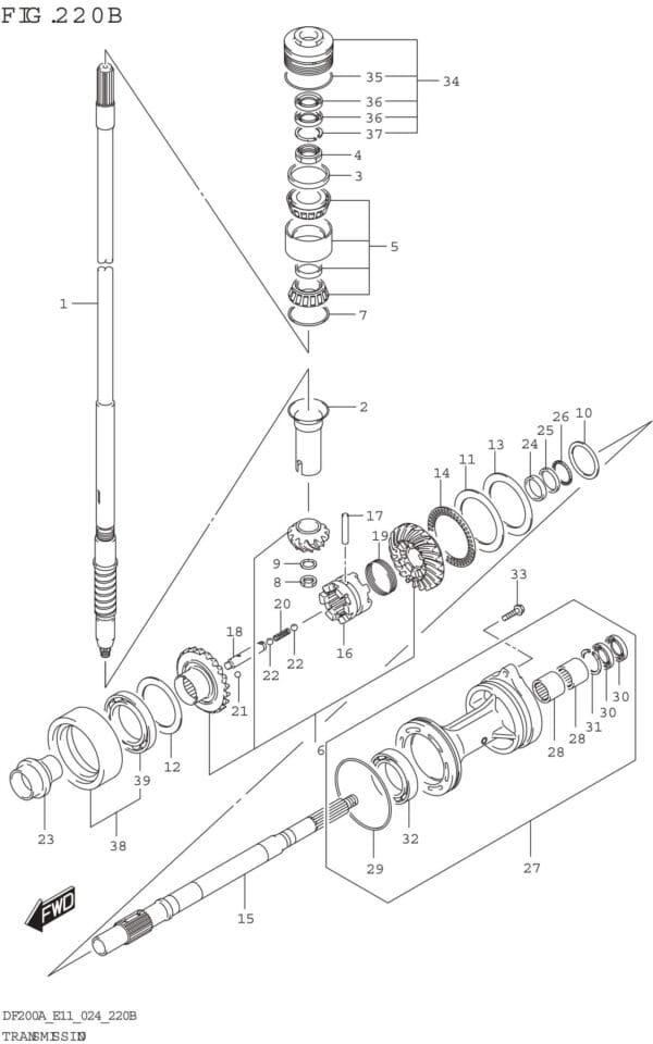 Transmission (DF200AZ DF175AZ DF150AZ)