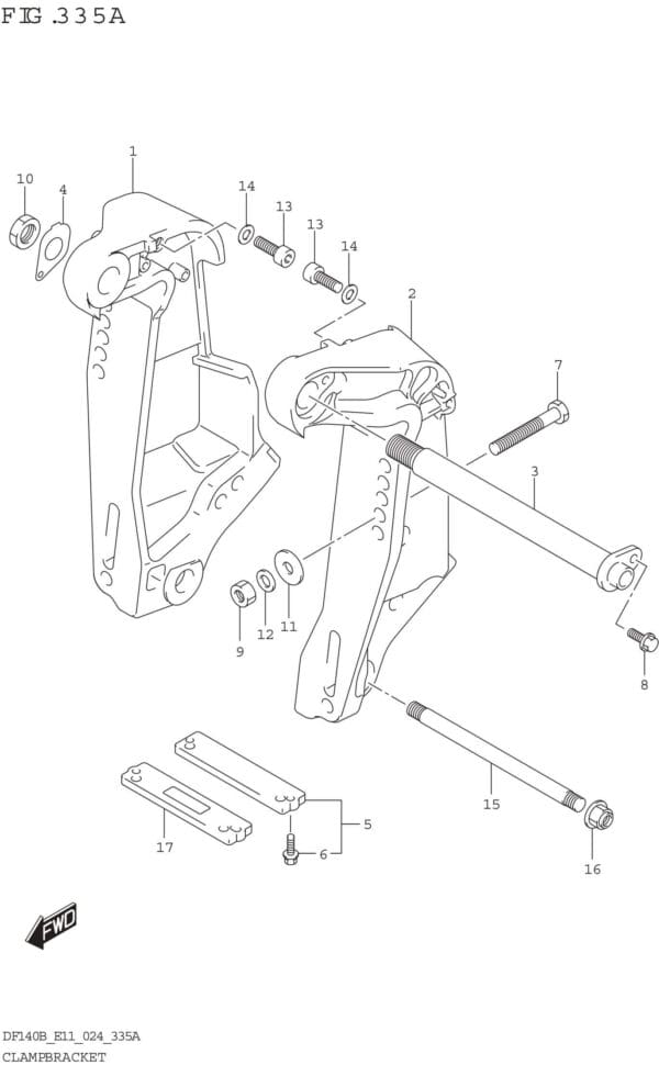 Clamp Bracket (DF140BT DF140BZ)