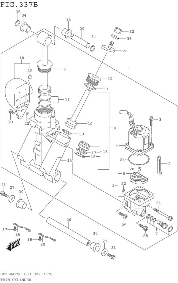 Trim Cylinder (W/TRANSOM(L))