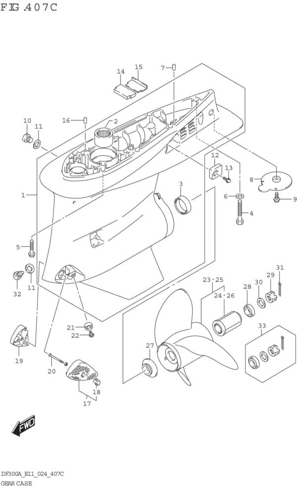 Gear Case (DF250ATSS)